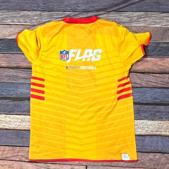 KC Chiefs Flag Football Kansas City Boys Kids Reversible Jersey Youth - Picture 2 of 5